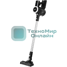 Пылесос вертикальный Kitfort КТ-5393 черный/серебристый, питание от аккумулятора, 125 Вт, уборка сухая, пылесборник 1 л