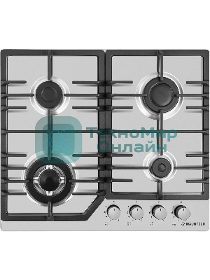 Газовая варочная панель Maunfeld EGHS.64.43CS/G, 4 конфорки, нержавеющая сталь, серебристый