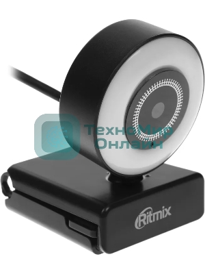 Веб-камера Ritmix RVC-250 2592x1944, 30 кадр/с, USB Type-A, микрофон, автоматическая фокусировка, универсальное крепление
