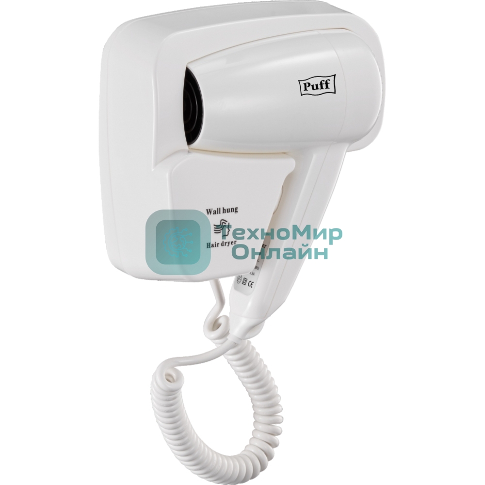 Фен Puff 1200 белый, 1200 Вт