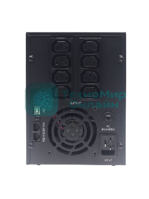 Источник бесперебойного питания (ИБП) Raskat HIL-3000VA (3000VA, 1800Вт, 8xIEC320, LCD, USB type-B, 2xRJ-45)