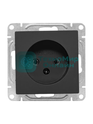 Розетка EKF UP1-SOB-100 СП Эпика 16А без заземл. без шторок механизм черный