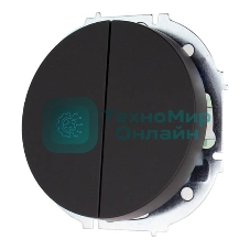 Выключатель 2-кл. СП OSEN 10А IP20 механизм черный бархат LEZARD 743-4288-101