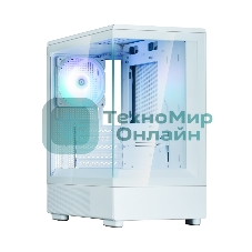 Компьютерный корпус ZALMAN P10, MATX, белый, WINDOW, 2x3.5