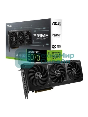 Видеокарта ASUS PRIME-RTX 5070-O12GRTX 5070,HDMIx1,DPx3,12G,D7; 90YV0M10-M0NA00