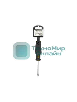 Отвертка Denzel PZ1x75 мм, S2, 3к рукоятка