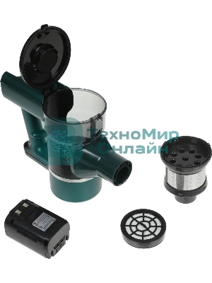 Пылесос вертикальный Haier HVC400HE зеленый, питание от аккумулятора, 400 Вт, уборка сухая, пылесборник 0.8 л