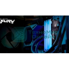 Оперативная память Kingston Fury Beast, DDR4, 16GB (2x8GB), 3600MHz, CL17, DIMM, с радиаторами, RGB, черный