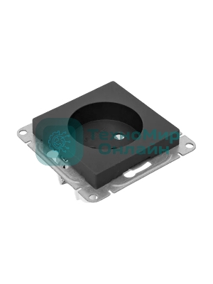 Розетка EKF UP1-SOB-100 СП Эпика 16А без заземл. без шторок механизм черный