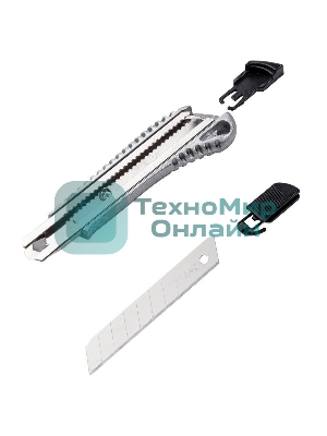 Универсальный нож Deli DL4255 18мм Лезвие SK2. Алюминиевый корпус. Общая длина: 155 мм.