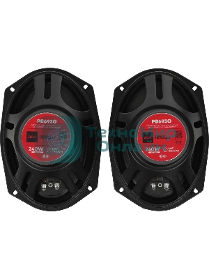 Колонки автомобильные ACV PB-693G 240Вт 88дБ 4Ом 16x23см (6x9дюйм) (ком.:2кол.) коаксиальные трехполосные