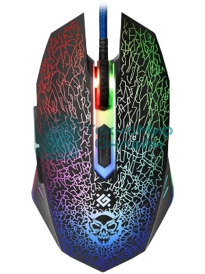 Мышь проводная Defender Shock GM-110L черный, 3200 dpi, USB, кнопки - 6