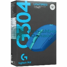 Мышь беспроводная Logitech G304 Lightspeed синий, 12000 dpi, радиоканал, USB, кнопки - 6
