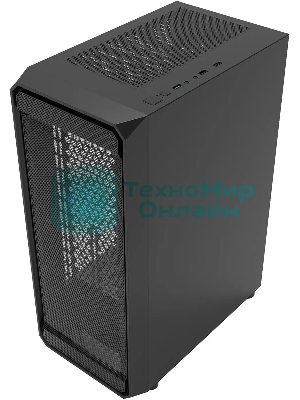 Компьютерный корпус Bloody BD-CC114 черный без БП ATX 8x120мм 1xUSB 2.0 1xUSB 3.0 audio bott PSU