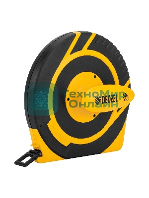Рулетка геодезическая Denzel 50 м х 15 мм, закрытый корпус, фиберглассовая лента