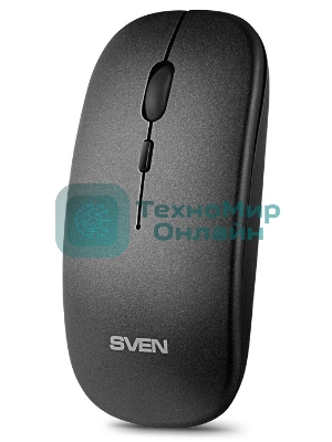 Мышь беспроводная SVEN RX-565SW темно-серый, 1600 dpi, радиоканал, USB, кнопки - 4