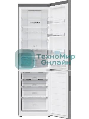 Холодильник Haier C2F637CFMVU1 серебристый двухкамерный 278/108л морозилка снизу, No Frost