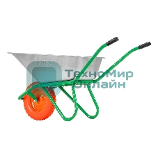 Тачка садово-строительная Palisad с PU колесом, грузоподъемность 180 кг, объем 120 л