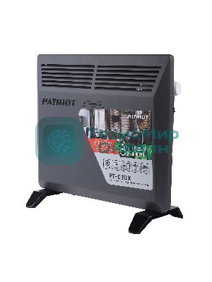 Конвектор электрический Patriot PT-C 10 X черный, 1000 Вт, 15 м2, термостат