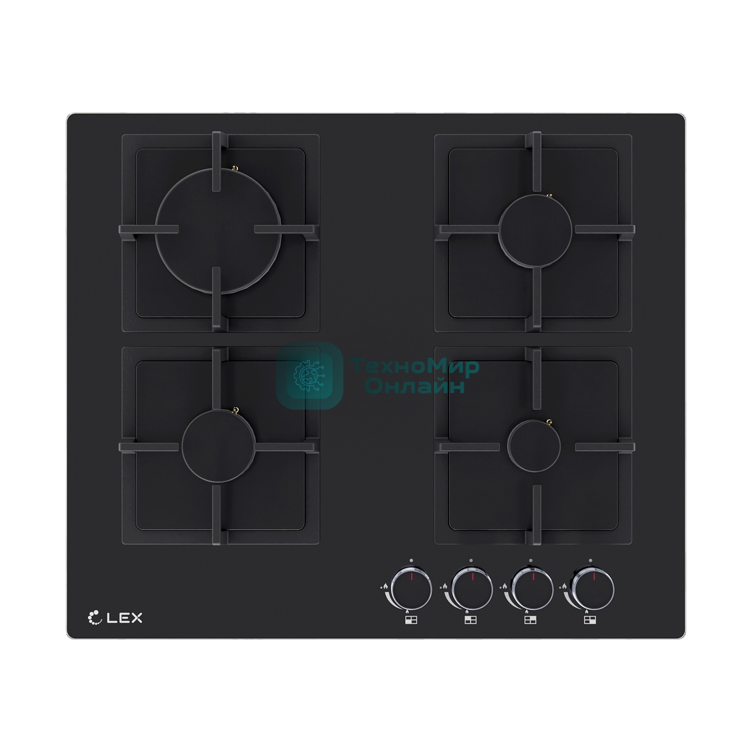 Газовая варочная панель LEX GVG 644A BBL независимая, черный