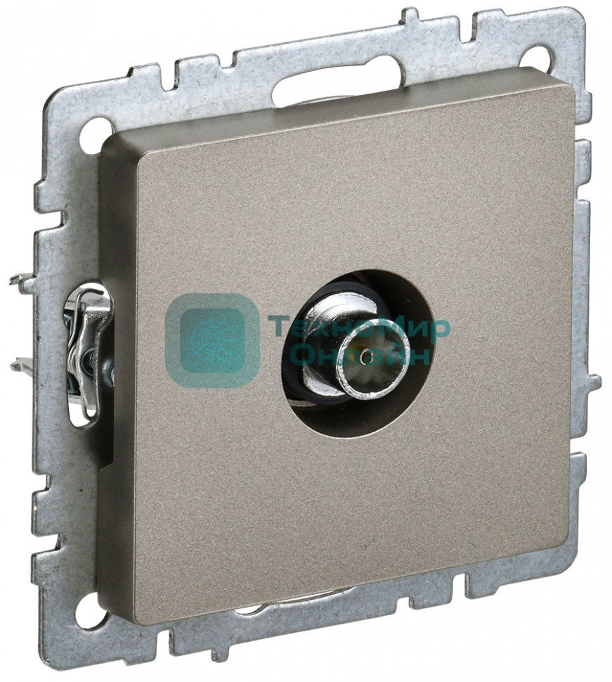 Розетка телевизионная оконечная IEK Brite РТВ11-0-БрШ (BR-A10-O-K37) СП шампань