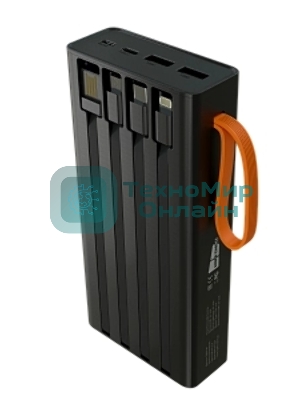 Портативный аккумулятор More choice (4620202550569) PB22-20 с кабелем 2USB 2.1A - 20000mAh черный