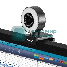 Веб-камера ExeGate eStudio EW-721 2560x1440, 30 кадр/с, USB Type-A, микрофон (2 шт, шумоподавление), автоматическая фокусировка, автоосвещение, универсальное крепление