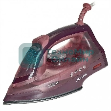 Утюг Аксинья КС-3004 бежево-коричневый, 2200 Вт, 25 г/мин, 120 г/мин, 160 мл