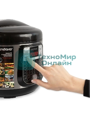 Мультиварка Endever Vita-95, мощность 1000 Вт, черный/стальной, емкость 5л, 45 авторежимов работы, книга рецептов