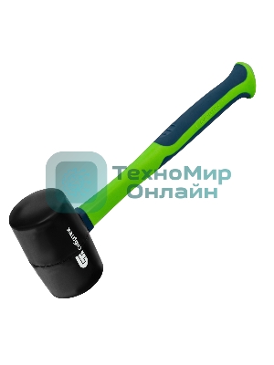 Киянка резиновая Сибртех 680 г, черная резина, фибергласовая рукоятка