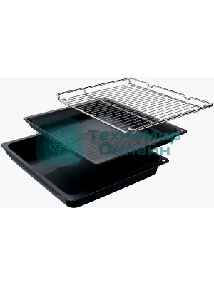 Духовой шкаф электрический Bosch HJA737BR0 Serie 4, 60 см, 76 л,нержавеющая сталь, Auto Pilot 10, 3D Hotair,класс энергоэффективности А, 7 режимов, LCD-дисплей, галогенное освещение, самоочистка EcoClean,проволочные направляющие