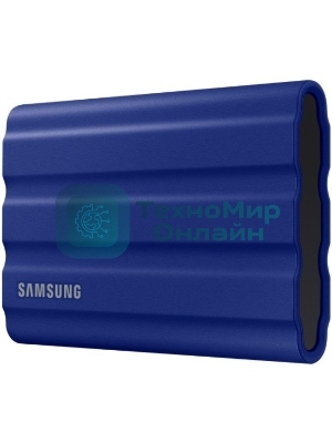 Внешний SSD Samsung T7 Shield, 2TB, USB 3.2 Gen 2 Type-C, R/W 1050/1000, синий