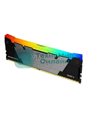 Оперативная память Kingston Fury Renegade, DDR4, 16GB (1x16GB), 3600MHz, CL16, DIMM, с радиатором, RGB, серый/черный