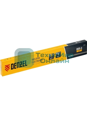 Электроды Denzel DER-3, диам. 3 мм, 1 кг, рутиловое покрытие