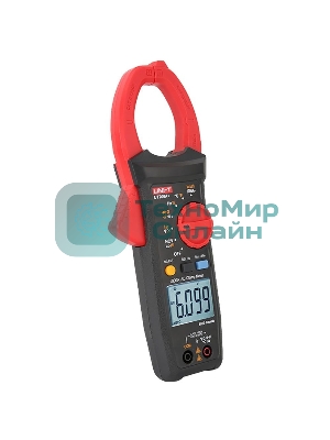 Токоизмерительные клещи UT205A+ Напряжение постоянного/переменного тока (1000 В); переменный ток (1000А); Сопротивление (40 МОм); Емкость (40 мФ); Частота (10 МГц); Отверстие челюсти 42 мм