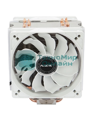 Кулер для процессора Alseye S120D-W белый, 120 мм, алюминий/медь, 1700 об/мин, 38.8 дБ, 4 pin, 135 Вт, 153 мм