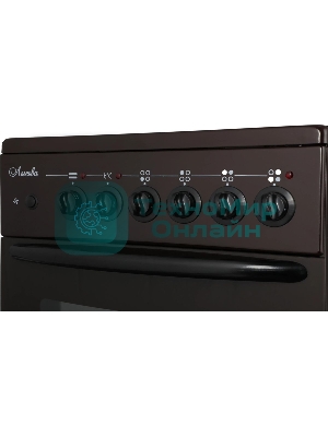 Плита электрическая Лысьва EF4004MK00 коричневый, конфорок 4 шт, духовка 57 л, 50 см x 84 см x 60 см (без крышки)