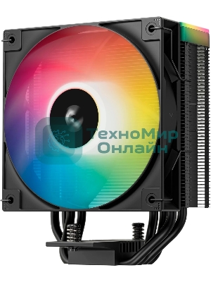 Кулер для процессора DEEPCOOL AG400 BK ARGb V2 черный 120мм алюминий+медь 2100rpm 31.6db 4-pin 220W 154мм