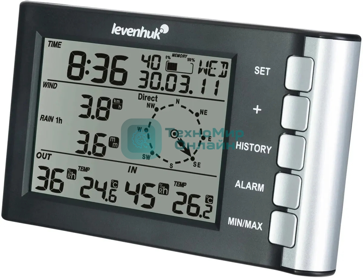 Погодная станция Levenhuk LP240 серебристый/черный