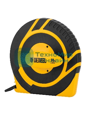 Рулетка геодезическая Denzel 50 м х 15 мм, закрытый корпус, фиберглассовая лента