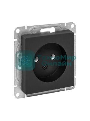 Розетка EKF UP1-SOB-100 СП Эпика 16А без заземл. без шторок механизм черный