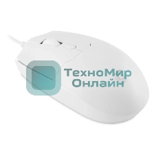 Мышь проводная Oklick 147M белый, 2000 dpi, USB, кнопки - 4