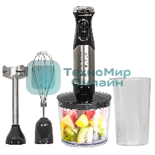 Блендер погружной JVC JK-HB5016 1000 Вт, черный/серебристый