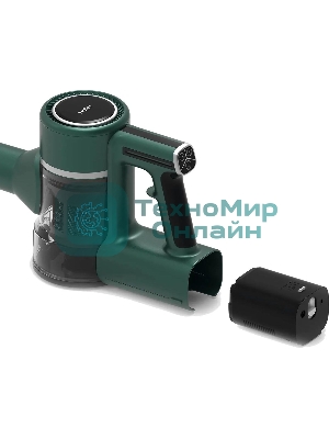 Пылесос вертикальный Haier HVC400HE зеленый, питание от аккумулятора, 400 Вт, уборка сухая, пылесборник 0.8 л