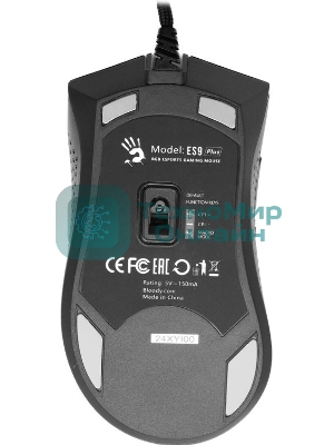 Мышь проводная A4Tech Bloody ES9 Plus черный, 10000 dpi, USB, кнопки - 8