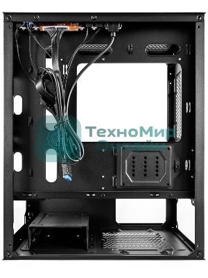 Компьютерный корпус 1STPLAYER TRILOBITE T3-G Black, mATX, TG, 4x 120мм LED fans inc.