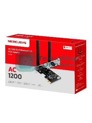 Wi-Fi Bluetooth PCI Адаптер Mercusys AC1200 Dual-Band Wi-Fi Bluetooth PCI Express Adapter