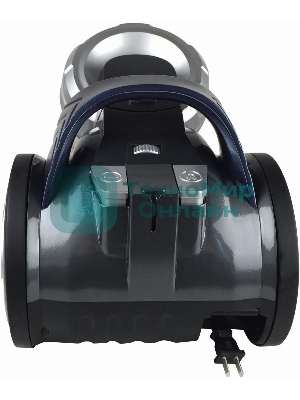 Пылесос Hyundai HYV-C2575 серебристый/темно-синий, 380/2000 Вт, уборка сухая, пылесборник контейнер 3.5 л
