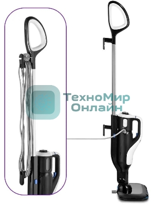 Швабра паровая Kitfort КТ-1066 1500Вт черный/белый