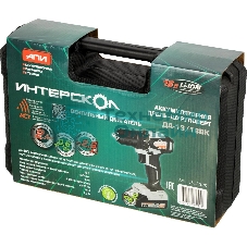 Дрель-шуруповерт аккумуляторная ИНТЕРСКОЛ ДА-13/18ВК 575.2.2.70, 2 аккум., 2А·ч, кейс, АПИ